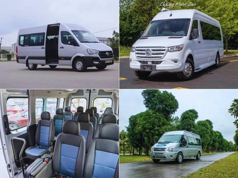 Xe 16 chỗ phục vụ chuyến đi 2 ngày 1 đêm theo lịch trình riêng
