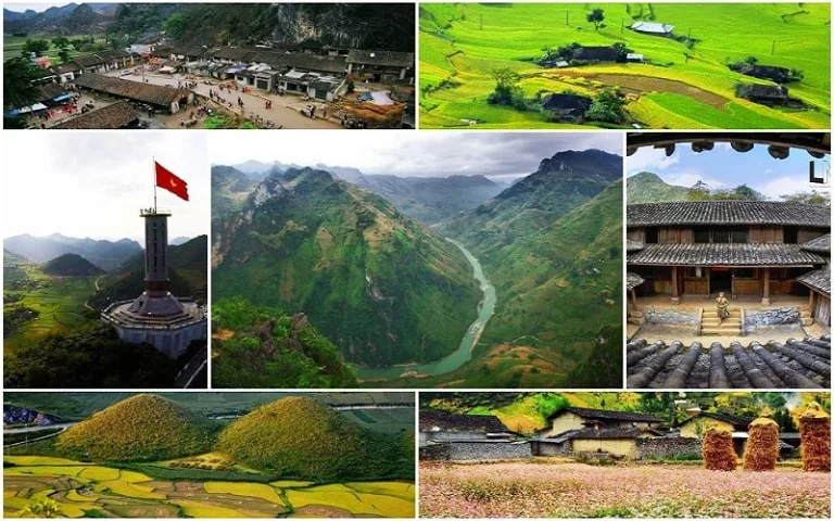 Đèo Mã Pí Lèng ở Hà Giang với khung cảnh núi non hùng vĩ